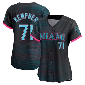 Women's Miami Marlins William Kempner Black 2025 City Connect Jersey - Limited