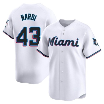Youth Miami Marlins Andrew Nardi White Home Jersey - Limited