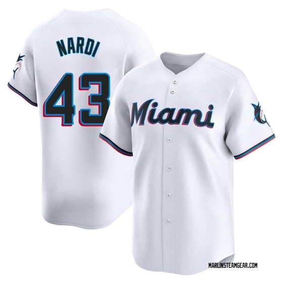 Youth Miami Marlins Andrew Nardi White Home Jersey - Limited