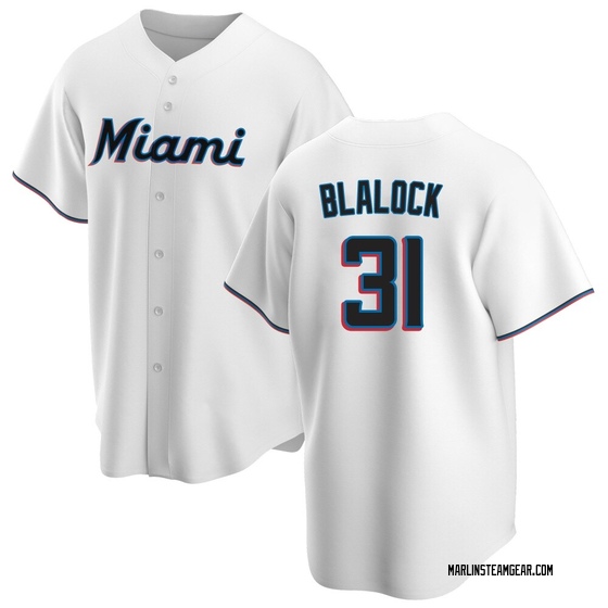 Youth Miami Marlins Bradley Blalock White Home Jersey - Replica