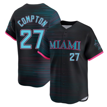 Youth Miami Marlins Brandon Compton Black 2025 City Connect Jersey - Limited