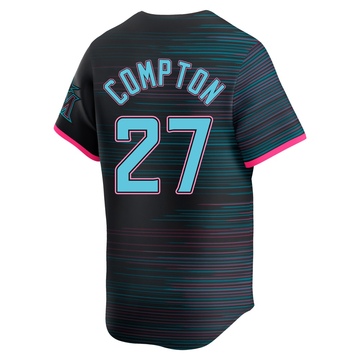 Youth Miami Marlins Brandon Compton Black 2025 City Connect Jersey - Limited