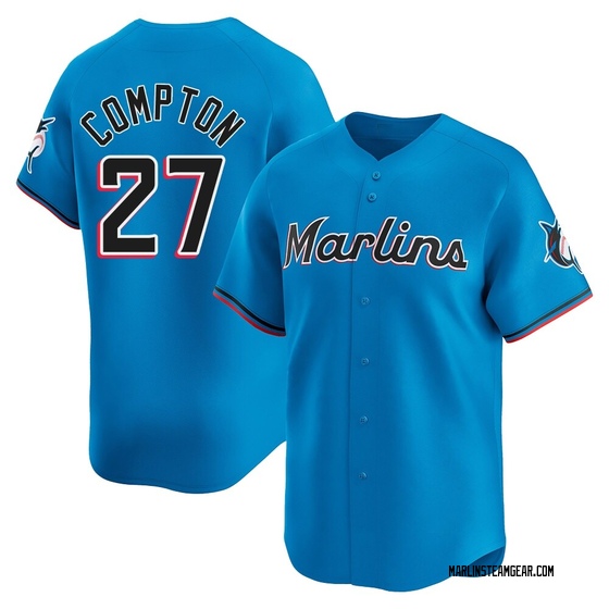 Youth Miami Marlins Brandon Compton Blue Alternate Jersey - Limited