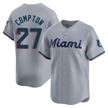 Youth Miami Marlins Brandon Compton Gray Road Jersey - Limited