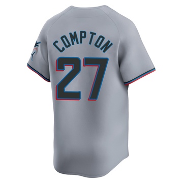Youth Miami Marlins Brandon Compton Gray Road Jersey - Limited
