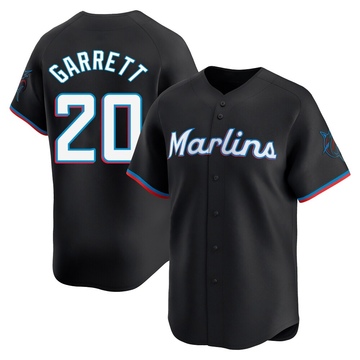 Youth Miami Marlins Braxton Garrett Black Alternate Jersey - Limited