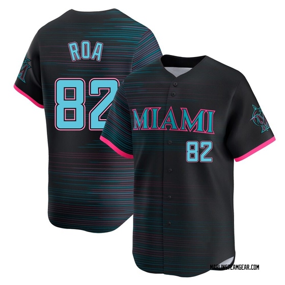 Youth Miami Marlins Christian Roa Black 2025 City Connect Jersey - Limited