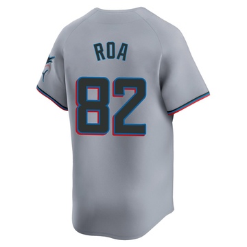 Youth Miami Marlins Christian Roa Gray Road Jersey - Limited