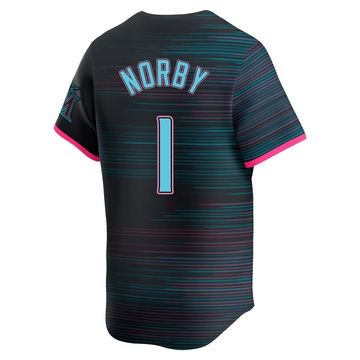 Youth Miami Marlins Connor Norby Black 2025 City Connect Jersey - Limited
