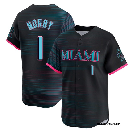 Youth Miami Marlins Connor Norby Black 2025 City Connect Jersey - Limited