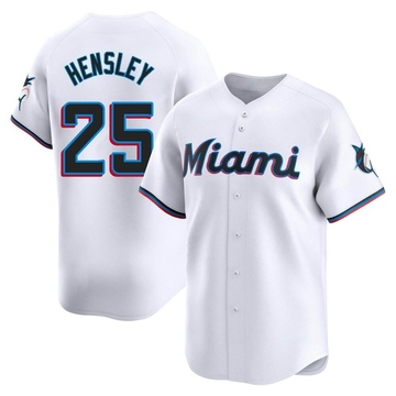 Youth Miami Marlins David Hensley White Home Jersey - Limited