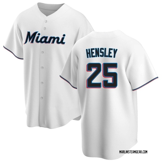 Youth Miami Marlins David Hensley White Home Jersey - Replica