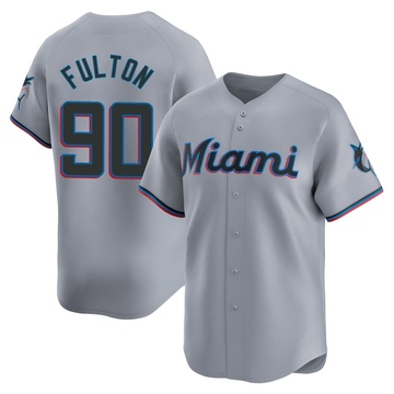 Youth Miami Marlins Dax Fulton Gray Road Jersey - Limited
