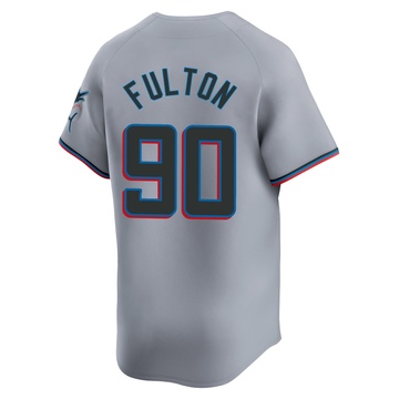 Youth Miami Marlins Dax Fulton Gray Road Jersey - Limited