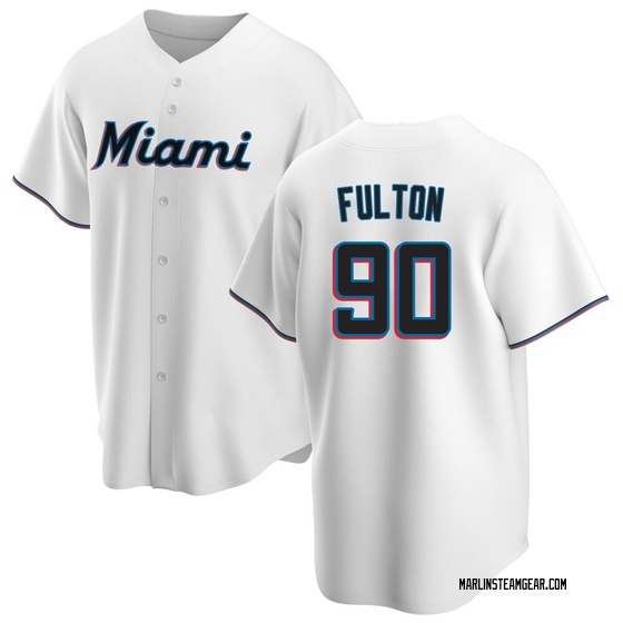 Youth Miami Marlins Dax Fulton White Home Jersey - Replica