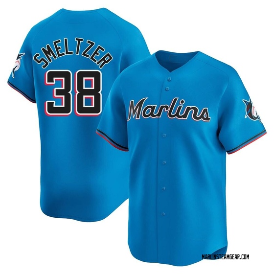 Youth Miami Marlins Devin Smeltzer Blue Alternate Jersey - Limited