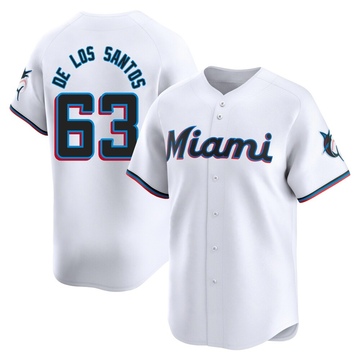 Youth Miami Marlins Deyvison De Los Santos White Home Jersey - Limited
