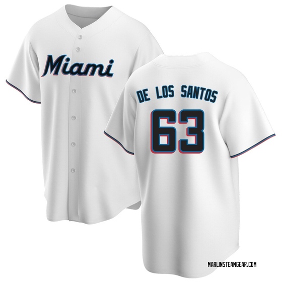 Youth Miami Marlins Deyvison De Los Santos White Home Jersey - Replica