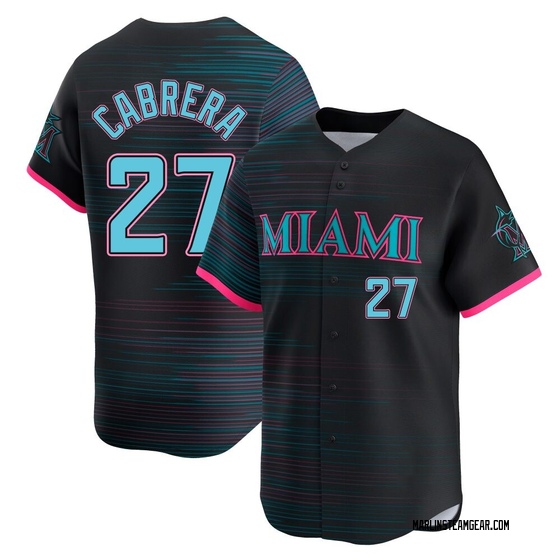 Youth Miami Marlins Edward Cabrera Black 2025 City Connect Jersey - Limited