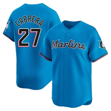 Youth Miami Marlins Edward Cabrera Blue Alternate Jersey - Limited