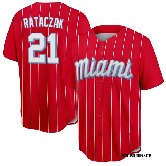 Youth Miami Marlins Eric Rataczak Red 2021 City Connect Jersey - Replica