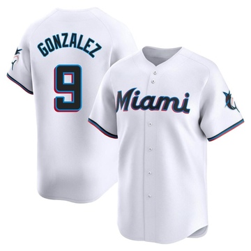 Youth Miami Marlins Erik Gonzalez White Home Jersey - Limited