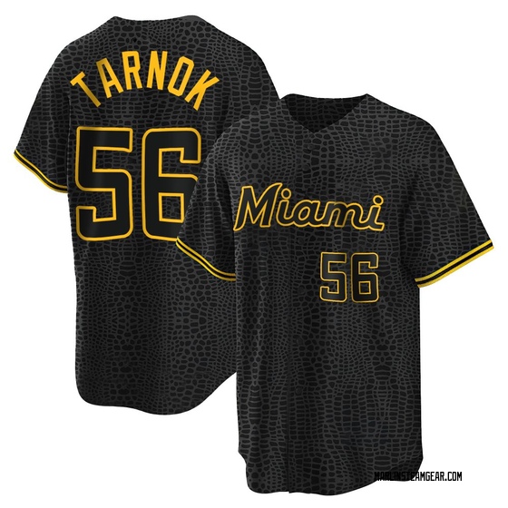 Youth Miami Marlins Freddy Tarnok Black Snake Skin City Jersey - Replica