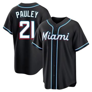 Youth Miami Marlins Graham Pauley Black Fashion Out Jersey - Replica