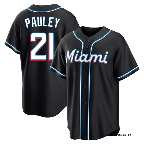 Youth Miami Marlins Graham Pauley Black Fashion Out Jersey - Replica