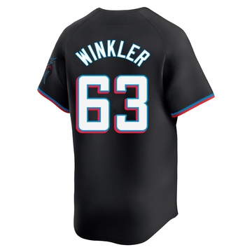 Youth Miami Marlins Jack Winkler Black Alternate Jersey - Limited