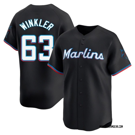Youth Miami Marlins Jack Winkler Black Alternate Jersey - Limited