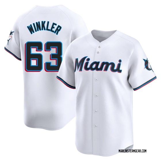 Youth Miami Marlins Jack Winkler White Home Jersey - Limited