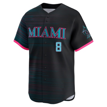 Youth Miami Marlins Javier Sanoja Black 2025 City Connect Jersey - Limited