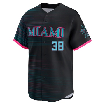 Youth Miami Marlins Jesus Tinoco Black 2025 City Connect Jersey - Limited