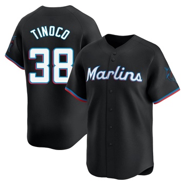 Youth Miami Marlins Jesus Tinoco Black Alternate Jersey - Limited