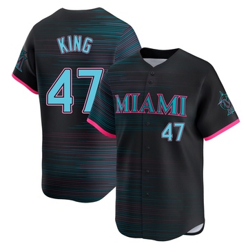 Youth Miami Marlins John King Black 2025 City Connect Jersey - Limited