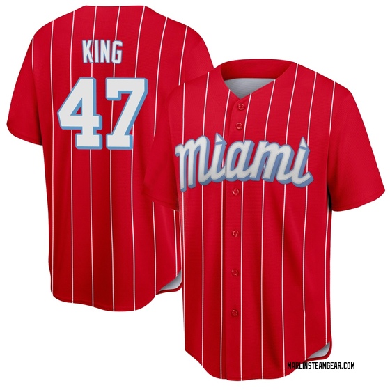 Youth Miami Marlins John King Red 2021 City Connect Jersey - Replica