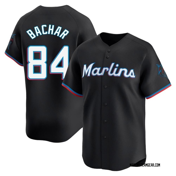 Youth Miami Marlins Lake Bachar Black Alternate Jersey - Limited
