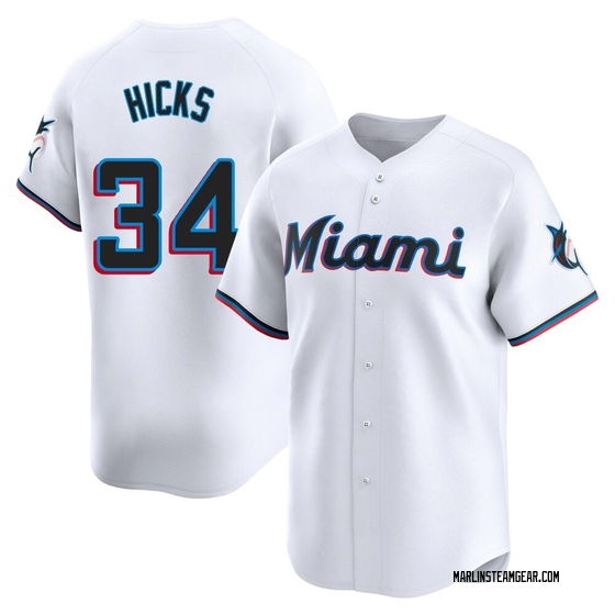 Youth Miami Marlins Liam Hicks White Home Jersey - Limited