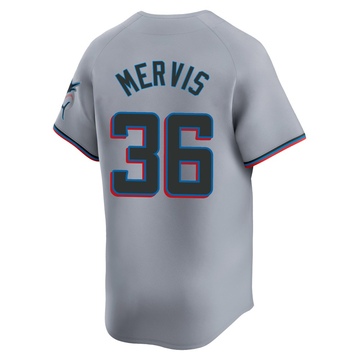Youth Miami Marlins Matt Mervis Gray Road Jersey - Limited