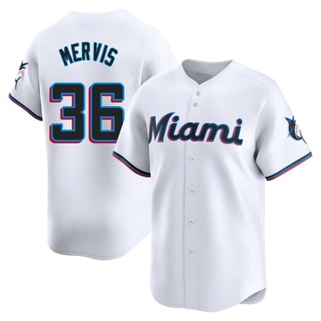 Youth Miami Marlins Matt Mervis White Home Jersey - Limited