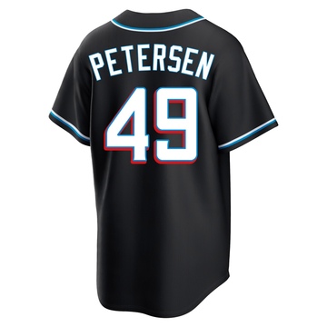 Youth Miami Marlins Michael Petersen Black Fashion Out Jersey - Replica