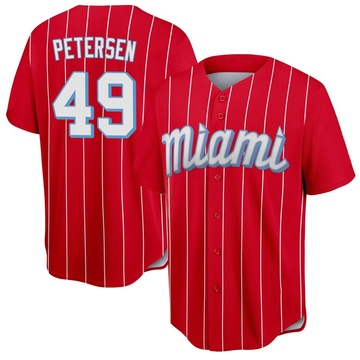 Youth Miami Marlins Michael Petersen Red 2021 City Connect Jersey - Replica