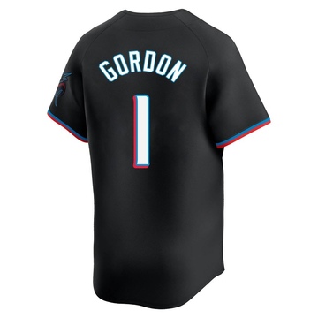 Youth Miami Marlins Nick Gordon Black Alternate Jersey - Limited