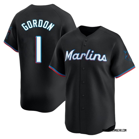 Youth Miami Marlins Nick Gordon Black Alternate Jersey - Limited