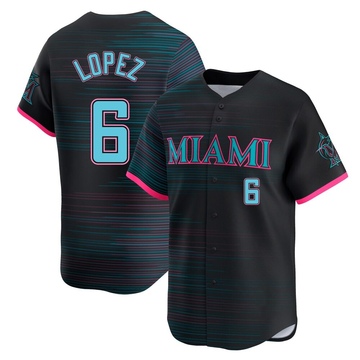 Youth Miami Marlins Otto Lopez Black 2025 City Connect Jersey - Limited