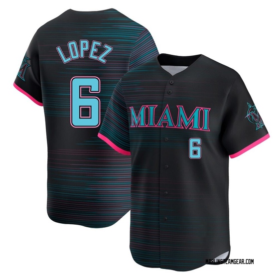 Youth Miami Marlins Otto Lopez Black 2025 City Connect Jersey - Limited