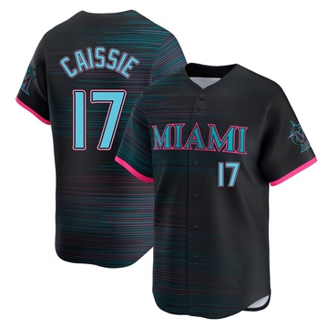 Youth Miami Marlins Owen Caissie Black 2025 City Connect Jersey - Limited