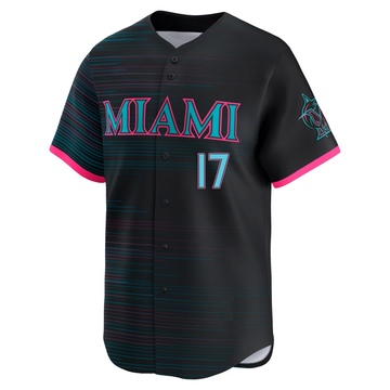 Youth Miami Marlins Owen Caissie Black 2025 City Connect Jersey - Limited