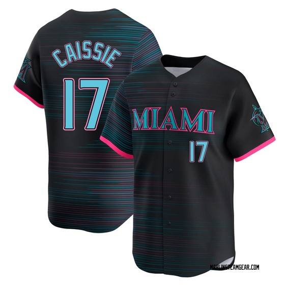 Youth Miami Marlins Owen Caissie Black 2025 City Connect Jersey - Limited